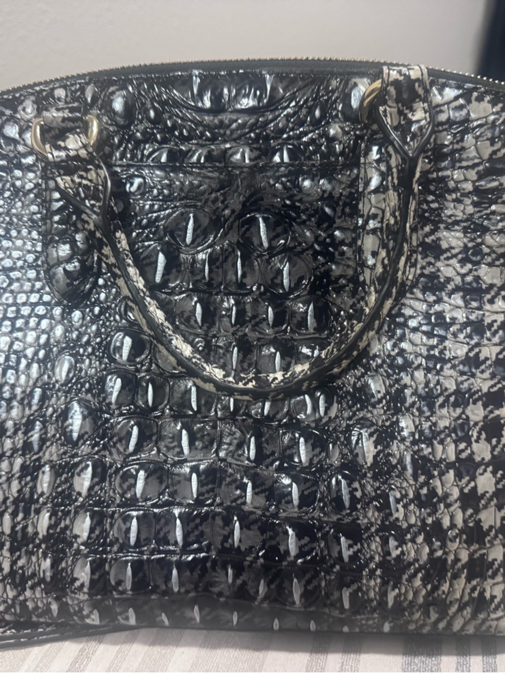 Brahmin Houndstooth Duxbury Satchel - Picture 2 of 5